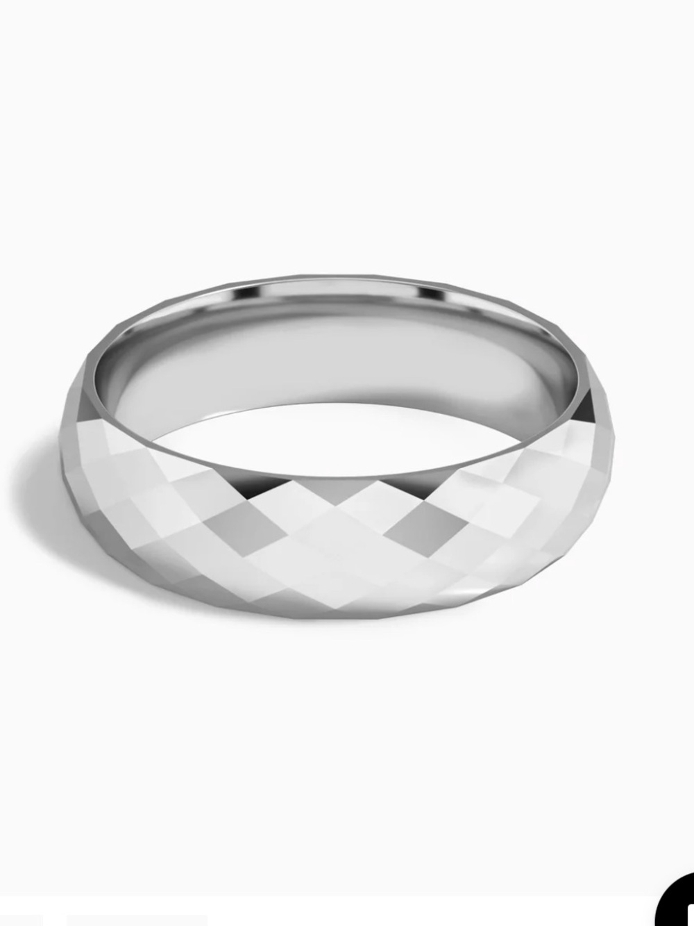18k Faceted Dome Ring